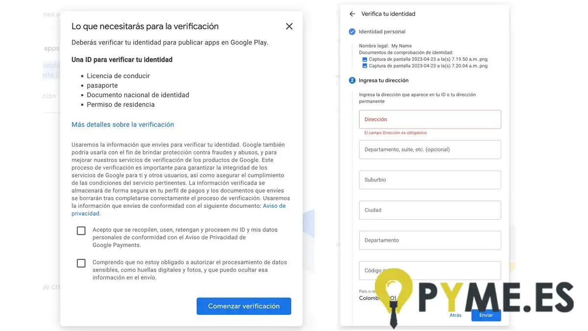 verifica la información de la cuenta para activarla